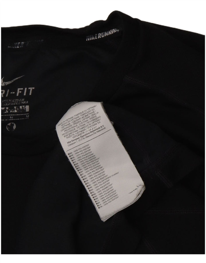 Nike Dri Fit majica kratkih rukava srednji crni poliester