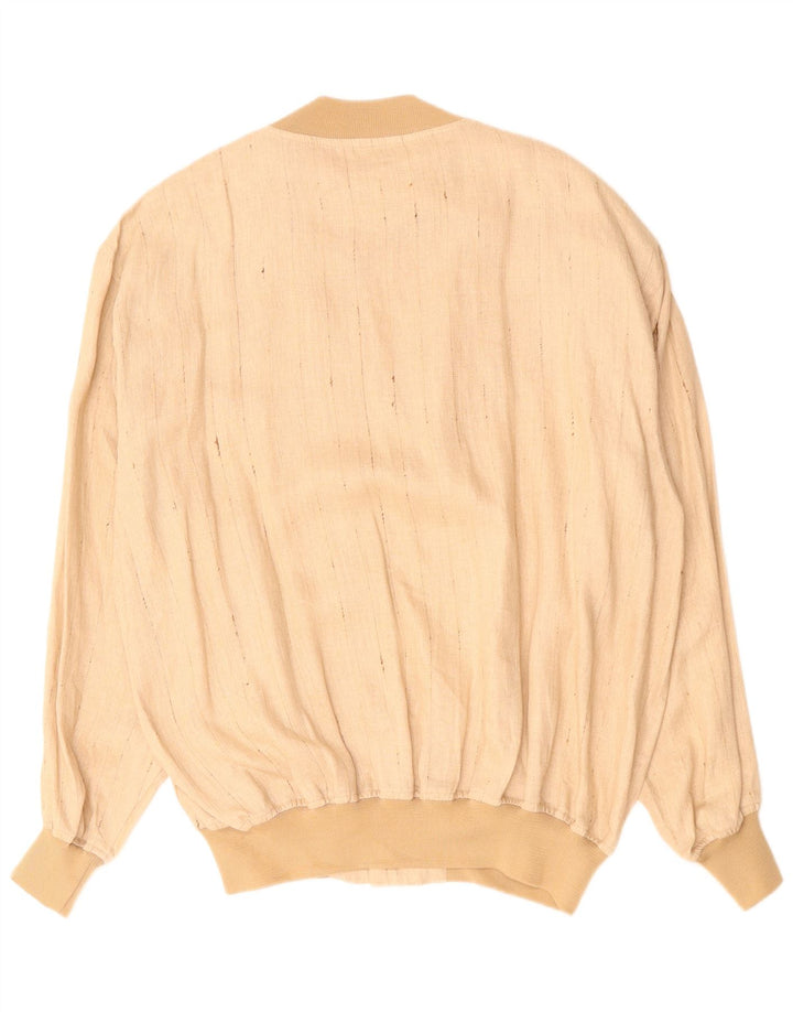 VINTAGE muška bomber jakna UK 42 XL bež prugasto laneno rublje