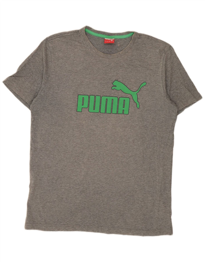 PUMA muška majica kratkih rukava s grafičkim motivima, srednje sivi flekasti pamuk