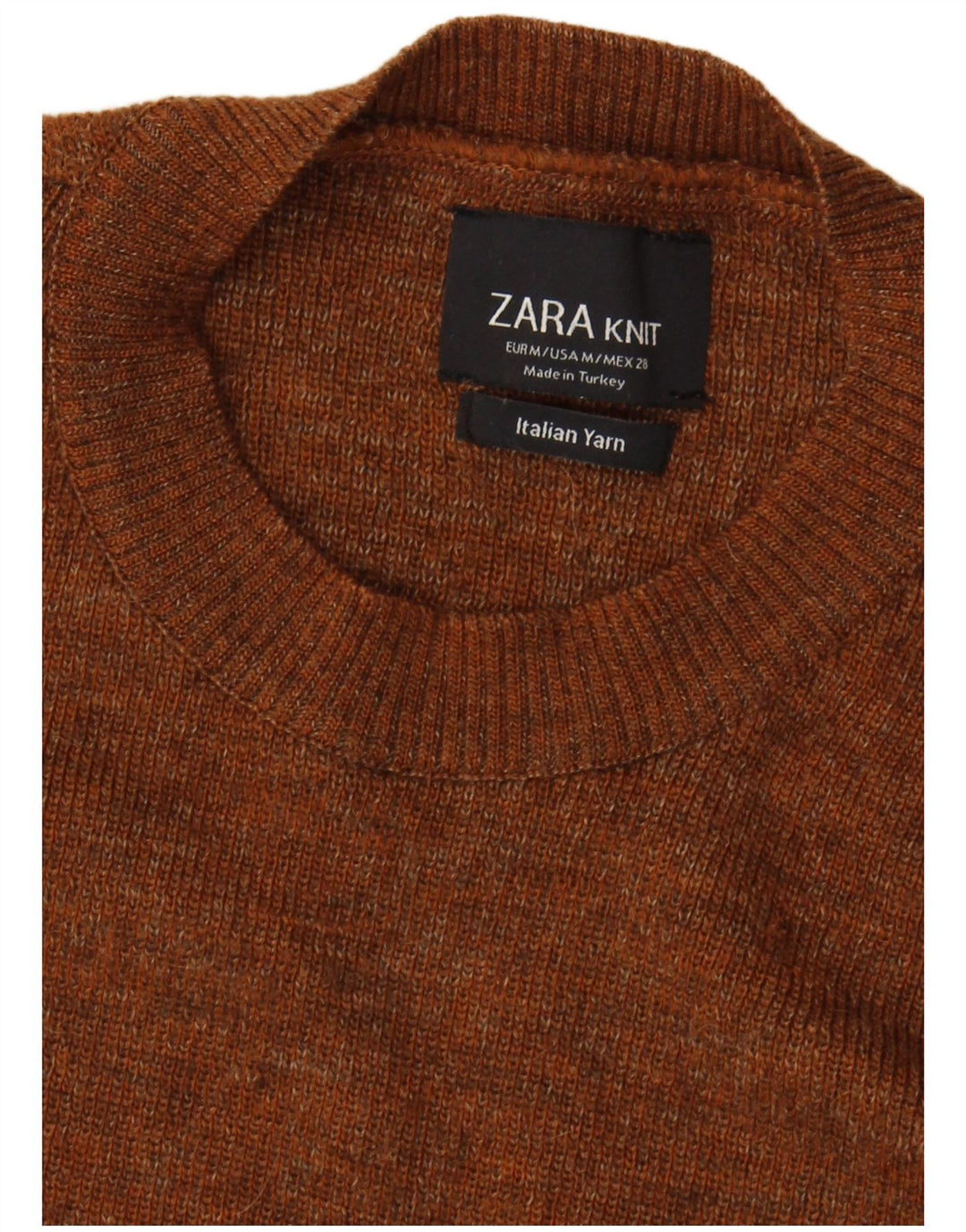 Zara ženski džemper s okruglim izrezom UK 12 srednje smeđa