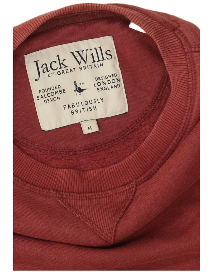 Jack Wills Muška majica s kratkim rukavima Srednji bordo pamuk