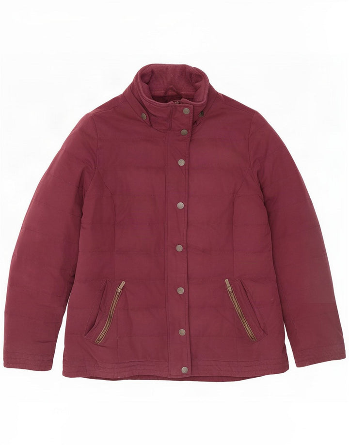 Fat Face Ženska podstavljena jakna UK 12 Medium Burgundy Polyester