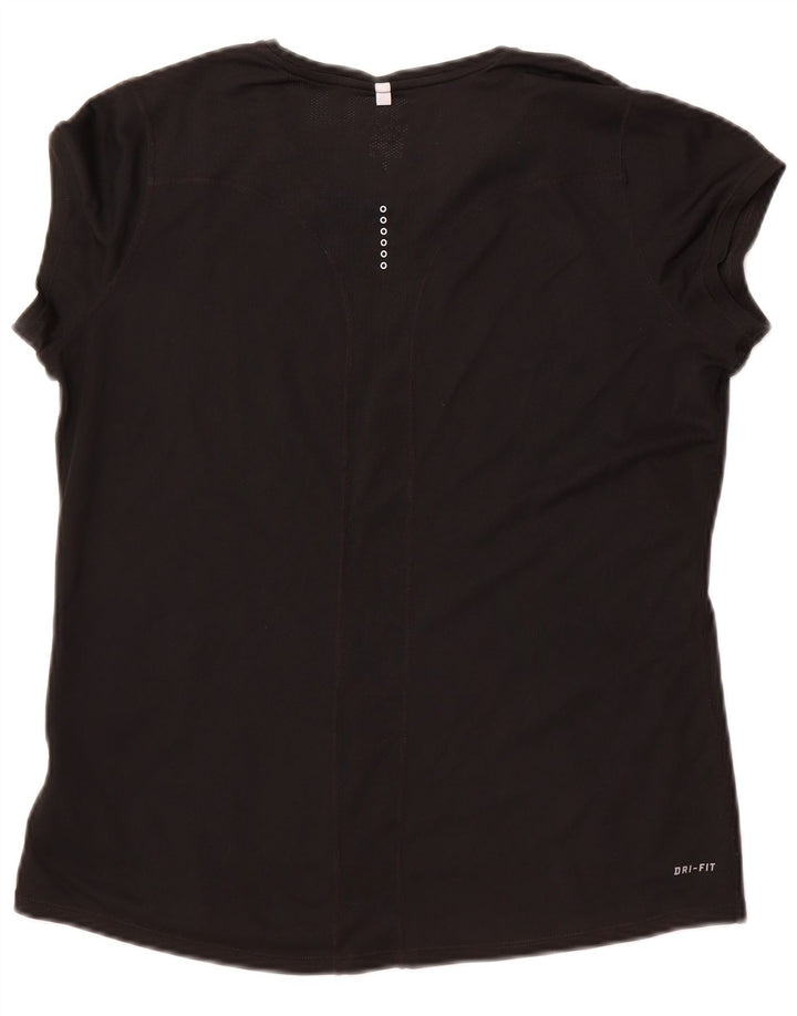 Nike Ženska Dri Fit majica kratkih rukava UK 18 XL crni poliester