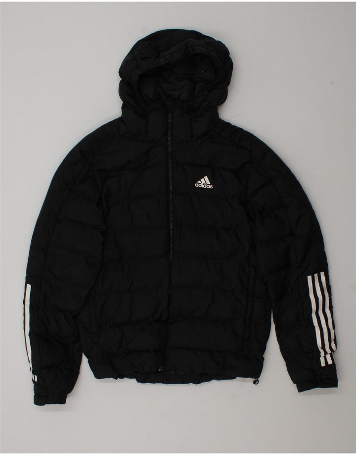 Adidas muška podstavljena jakna s kapuljačom UK 36 mala crna poliester