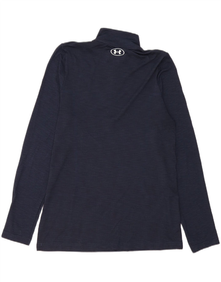 UNDER ARMOUR Muška majica s izrezom i dugim rukavima, srednje tamnoplavi poliester