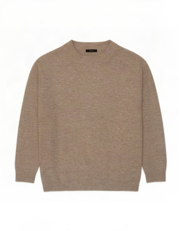 Zara ženski pulover s okruglim izrezom UK 10 Small Beige Flected