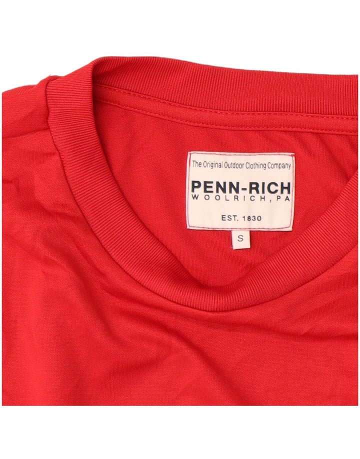 PENN-RICH Ženska majica kratkih rukava UK 10 Mali crveni poliester