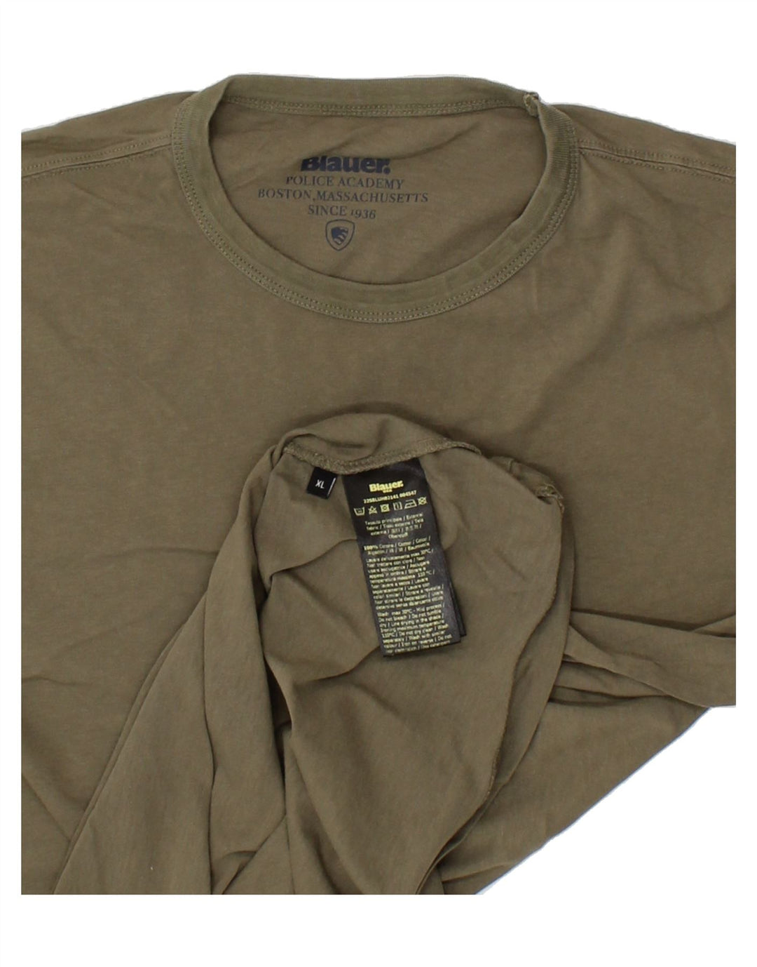 BLAUER Womens Graphic T-Shirt Top XL Khaki Cotton Vintage Blauer and Second-Hand Blauer from Messina Hembry 