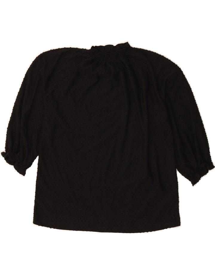 JOULES Womens 3/4 Sleeve Blouse Top UK 8 Small  Blue Polyester Vintage Joules and Second-Hand Joules from Messina Hembry 