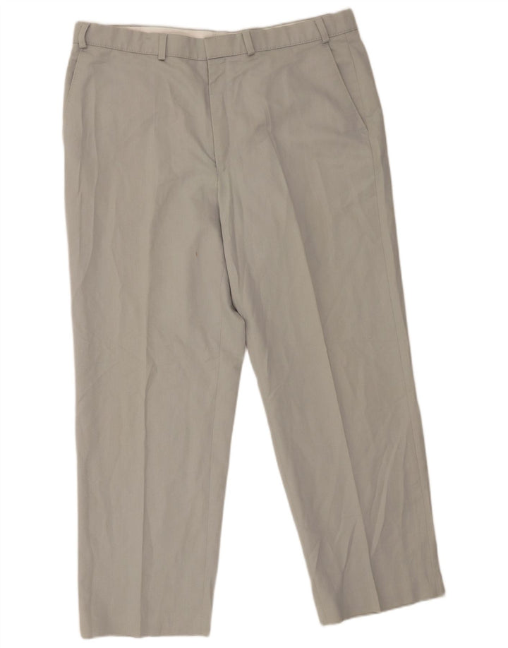 Marks & Spencer muške ravne chino hlače W38 L29 sivi poliester