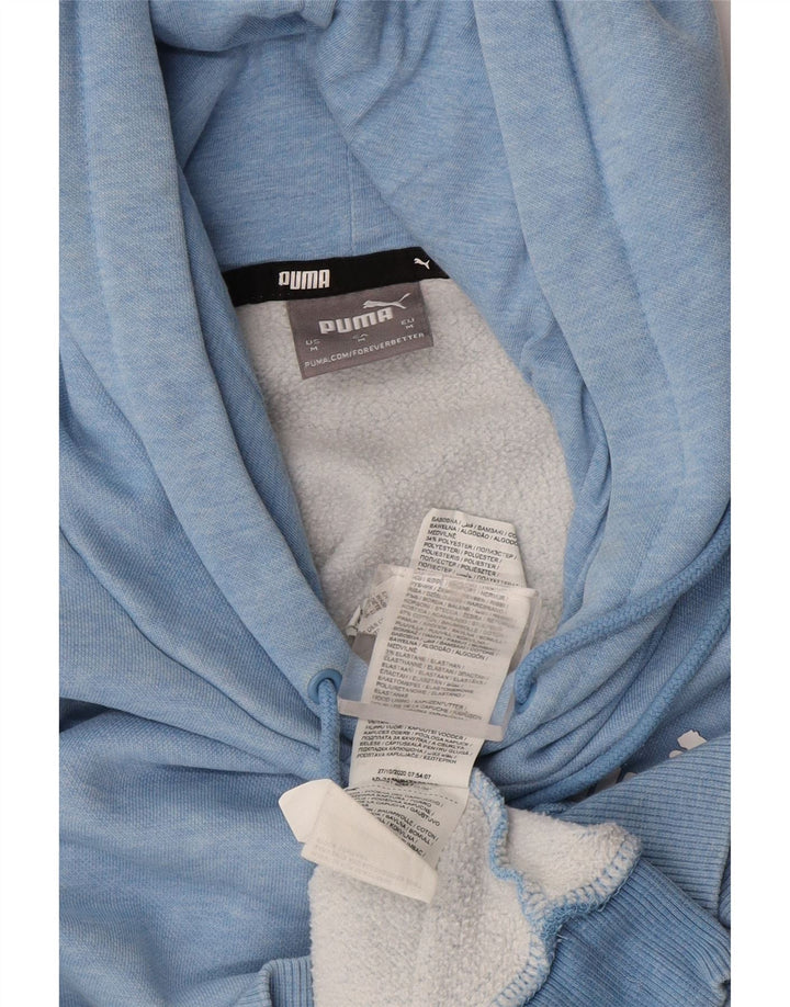 Puma muška majica s kapuljačom, srednje plavi flekasti pamuk