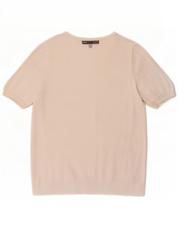 Crew Clothing Ženska majica kratkih rukava UK 12 srednje bijele viskoze