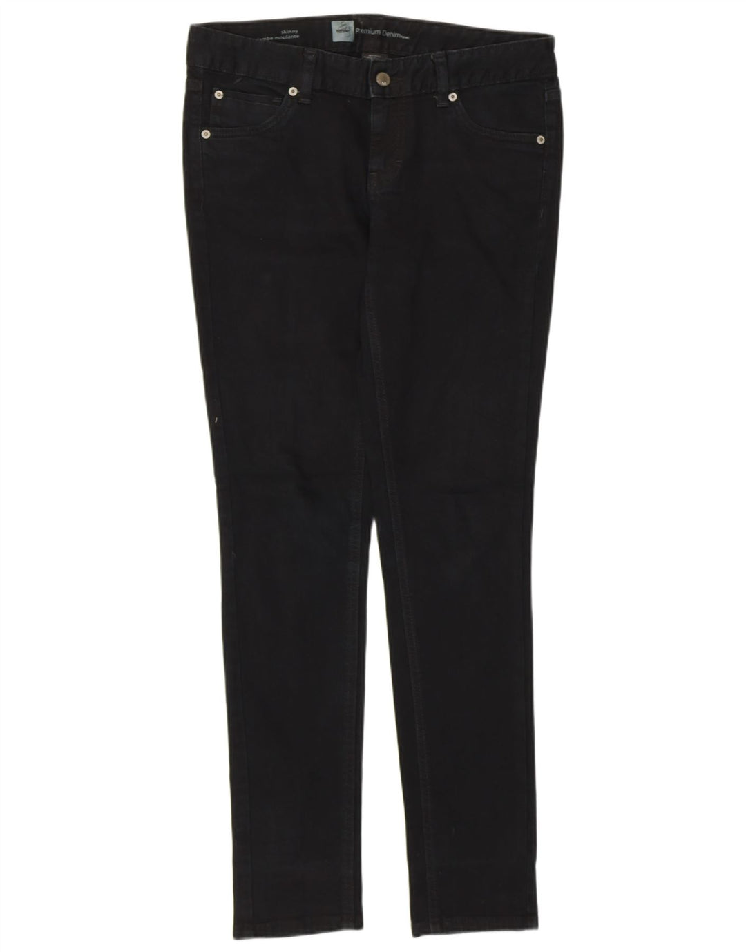 Mossimo ženske rastezljive uske traperice US 4 male W30 L30 crni pamuk