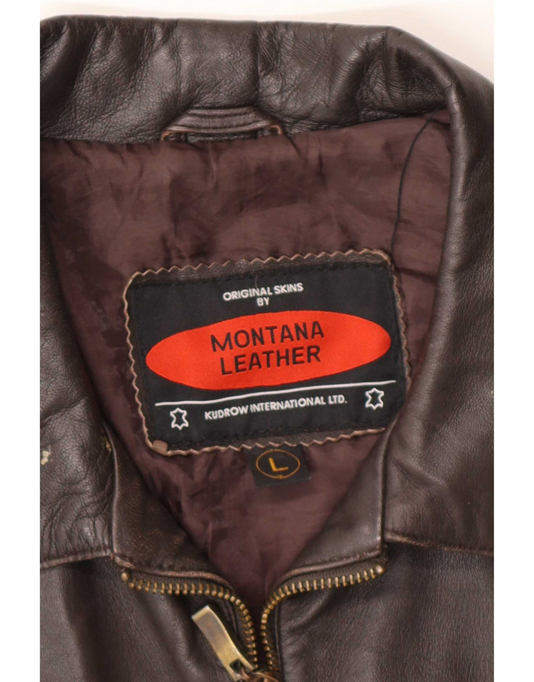 MONTANA muška kožna jakna UK 40 Large Brown