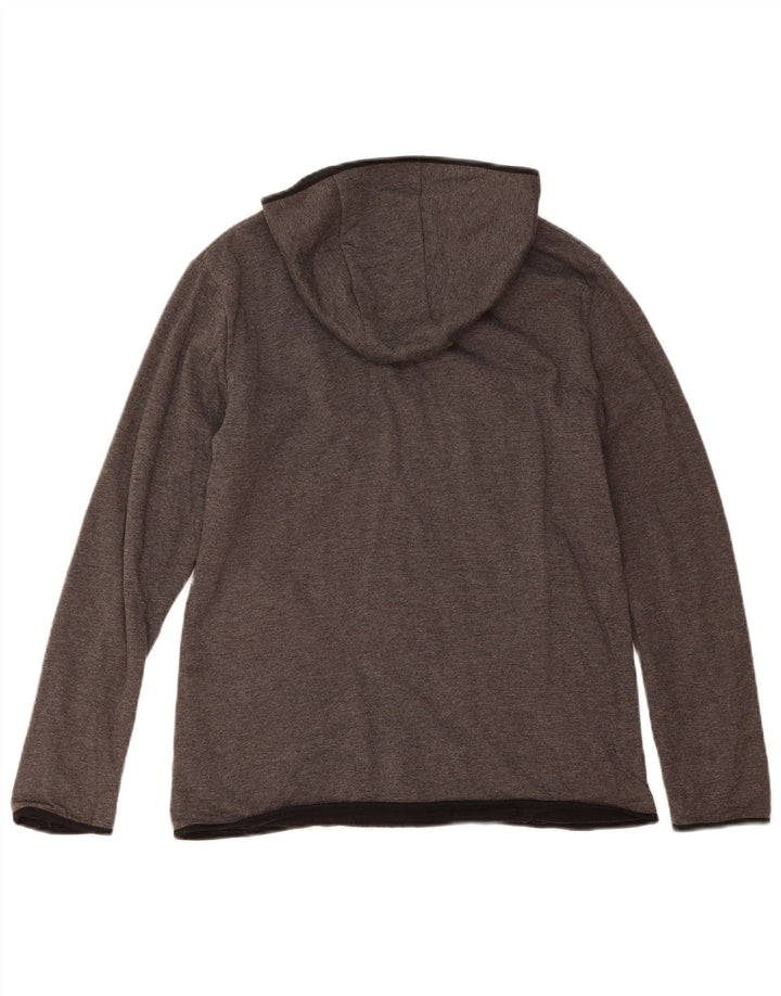 ELLESSE Womens Zip Hoodie Sweater UK 16 Large Grey