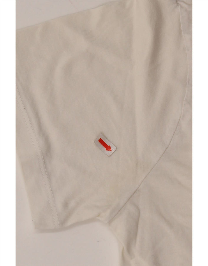NIKE ženska majica kratkih rukava s velikim grafičkim kratkim rukavima UK 10 Small White Cotton