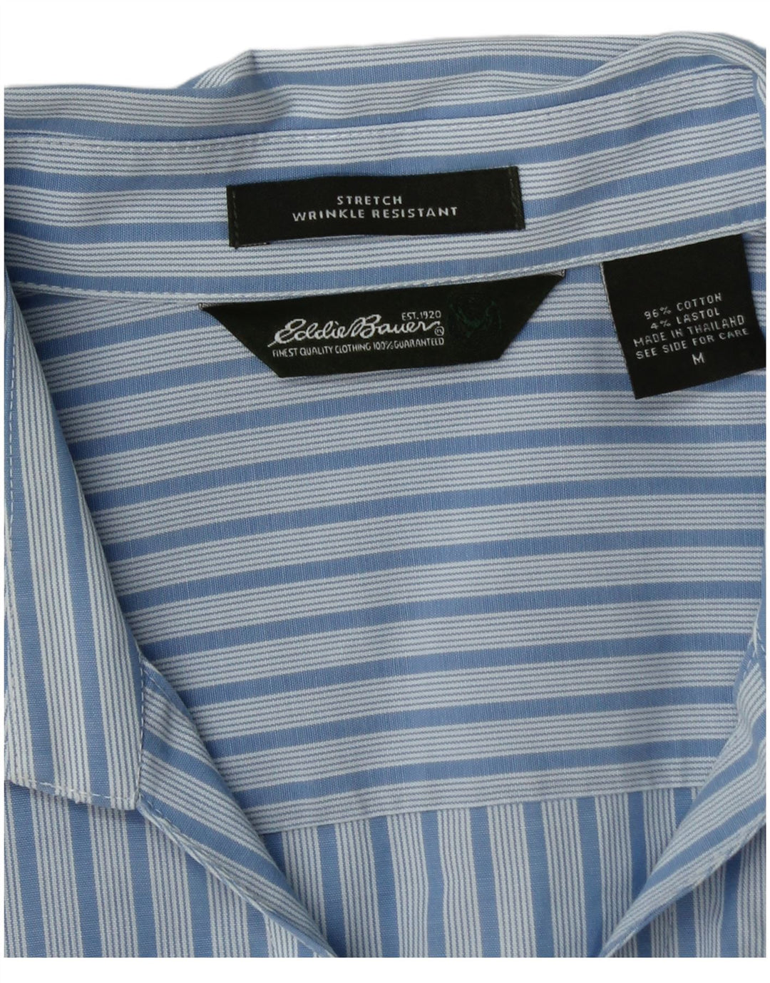 EDDIE BAUER Ženska košulja 3/4 rukava UK 14 Pamuk na srednje plave pruge