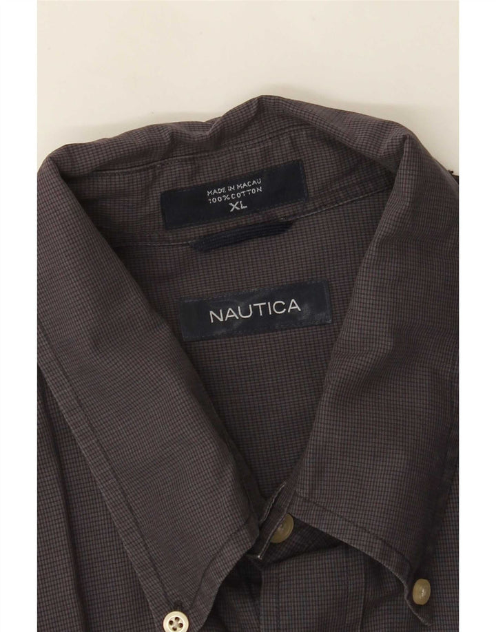 Nautica muška košulja XL sivi gingham pamuk