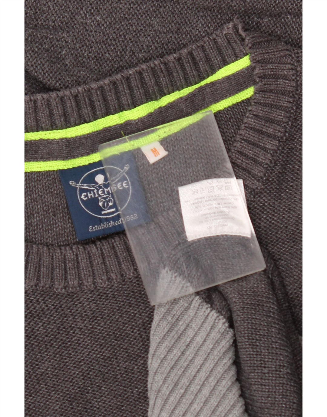 CHIEMSEE Muški džemper s okruglim izrezom, srednje sivi pamuk u blokovima boja