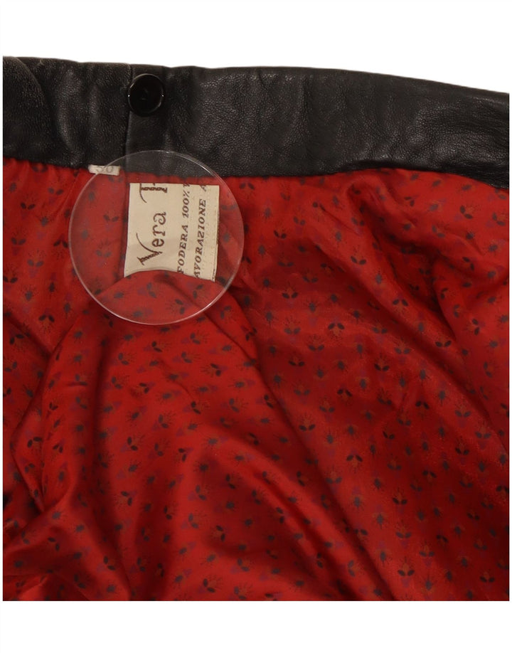 Vintage ženska kožna jakna IT 50 XL crna koža