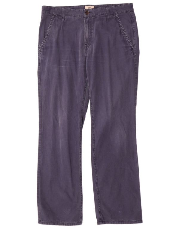 Timberland muške ravne chino hlače W34 L31 tamnoplavi pamuk