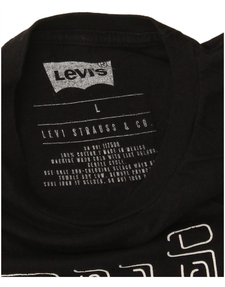 Levi's muška velika crna pamučna majica s grafičkim motivima