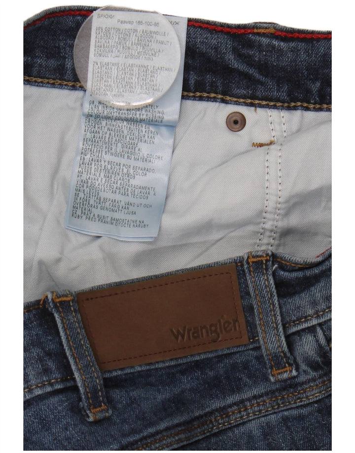 Wrangler muške obične ravne traperice W34 L30 plavi pamuk