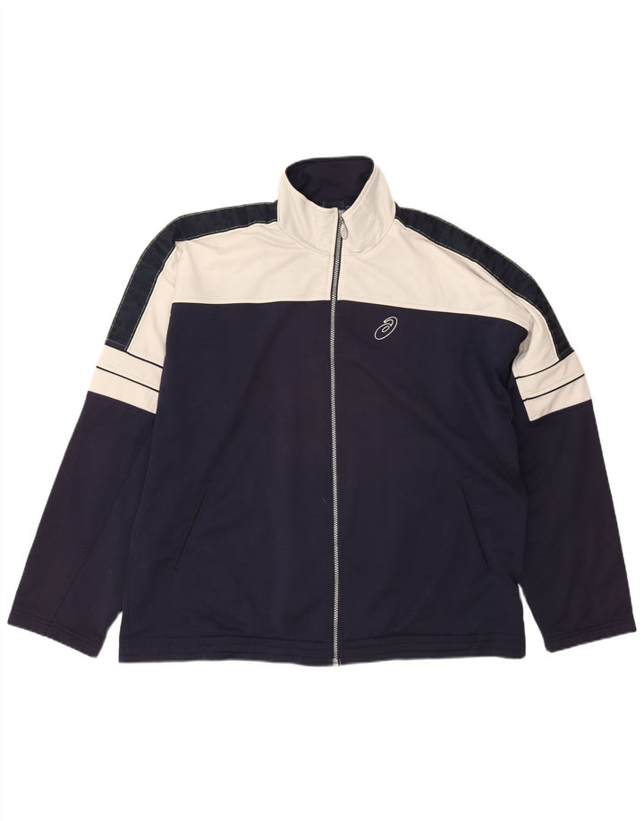 Asics muška gornja jakna za trenirku 2XL tamnoplava boja