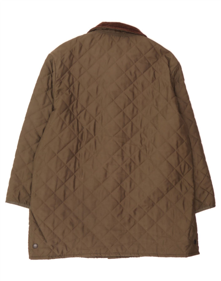 BARBOUR Mens Quilted Jacket UK 42 XL Brown Polyester Classic Vintage Barbour and Second-Hand Barbour from Messina Hembry 
