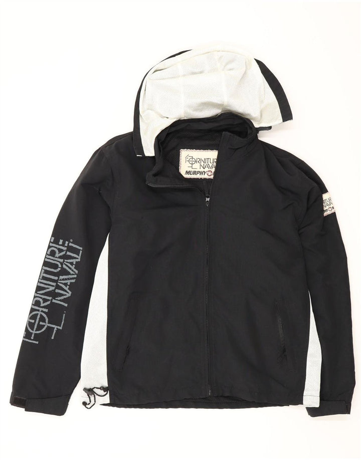 Murphy & Nye Muška kišna jakna s kapuljačom Graphic UK 36 Small Black Colourblock