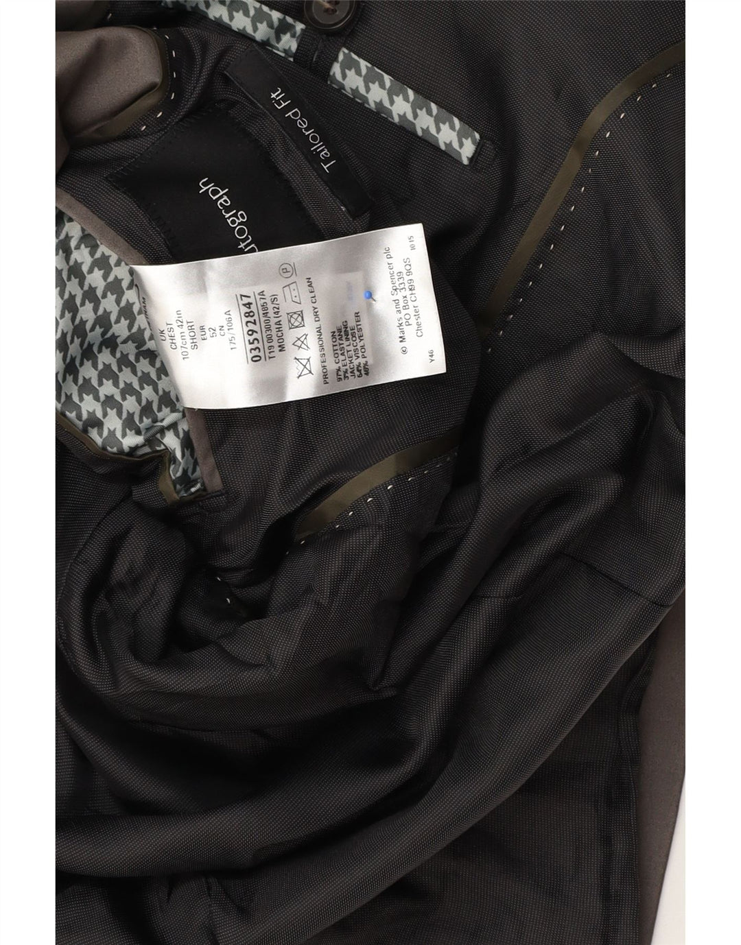Marks & Spencer muška jakna s jaknom s 2 gumba, UK 42, velika siva