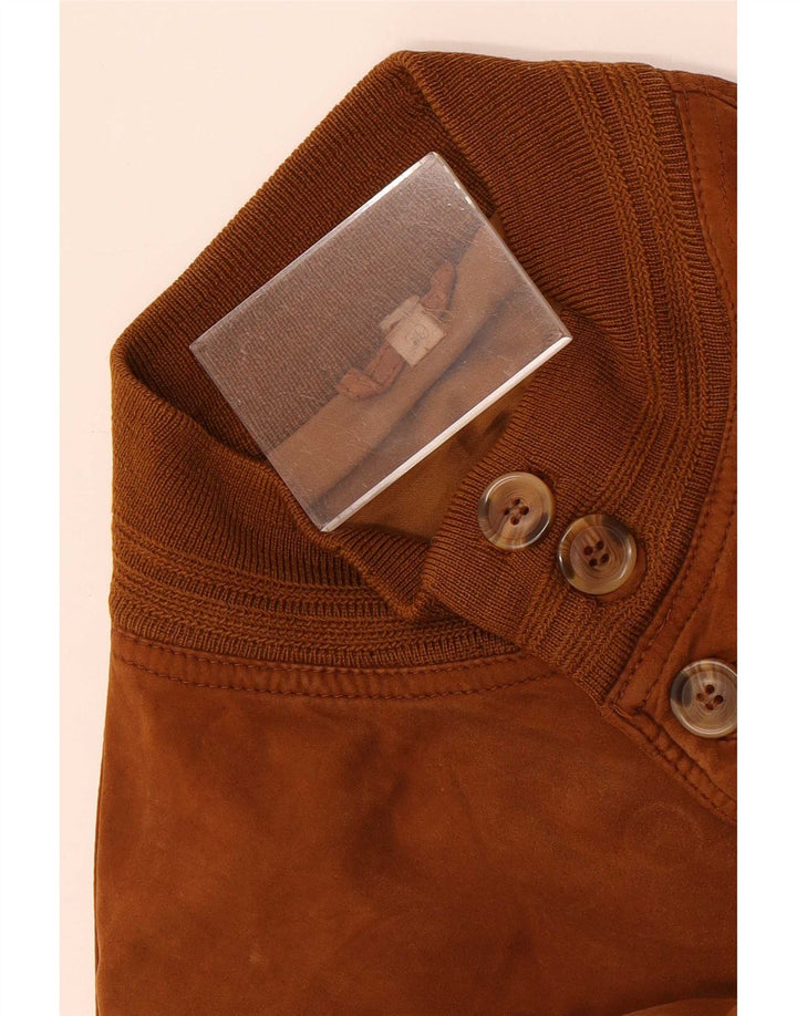 Vintage muška bomber jakna od brušene kože IT 50 Large Brown