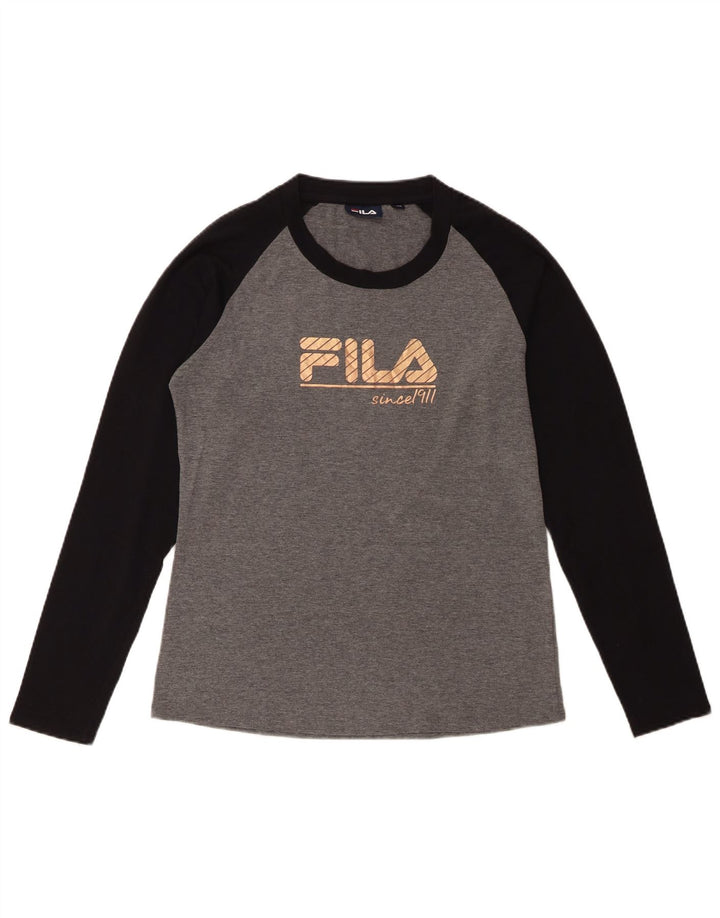 Fila muška majica dugih rukava s grafikom IT 52 velika siva