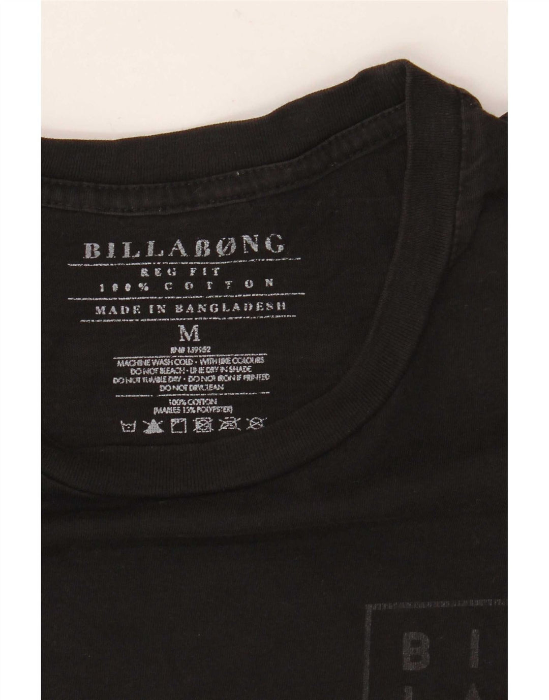Billabong muška majica kratkih rukava regularnog kroja srednje veličine, crni pamuk