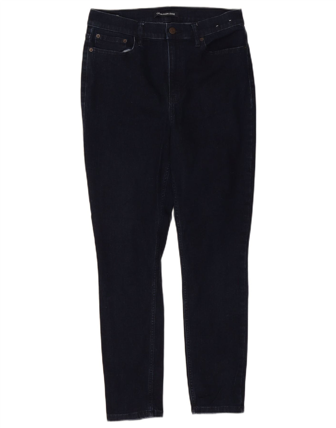 CALVIN KLEIN Ženske uske traperice visokog struka US 12 Large W31 L26 tamnoplave