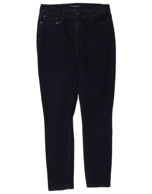 CALVIN KLEIN Ženske uske traperice visokog struka US 12 Large W31 L26 tamnoplave