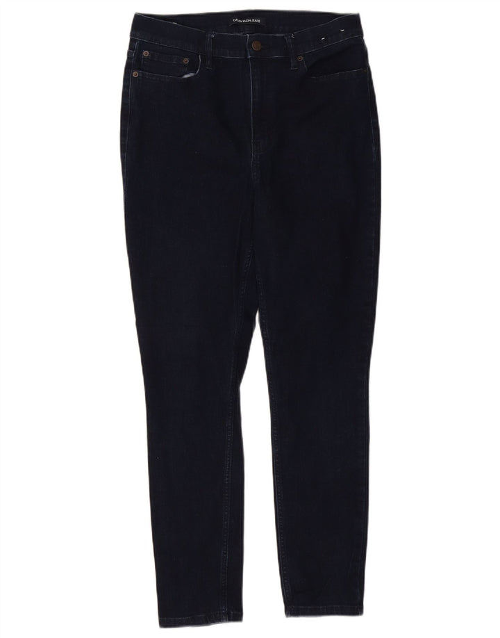 CALVIN KLEIN Ženske uske traperice visokog struka US 12 Large W31 L26 tamnoplave