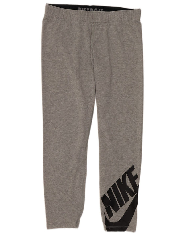 Nike ženske grafičke kratke tajice UK 14 velike sive pamučne sportske
