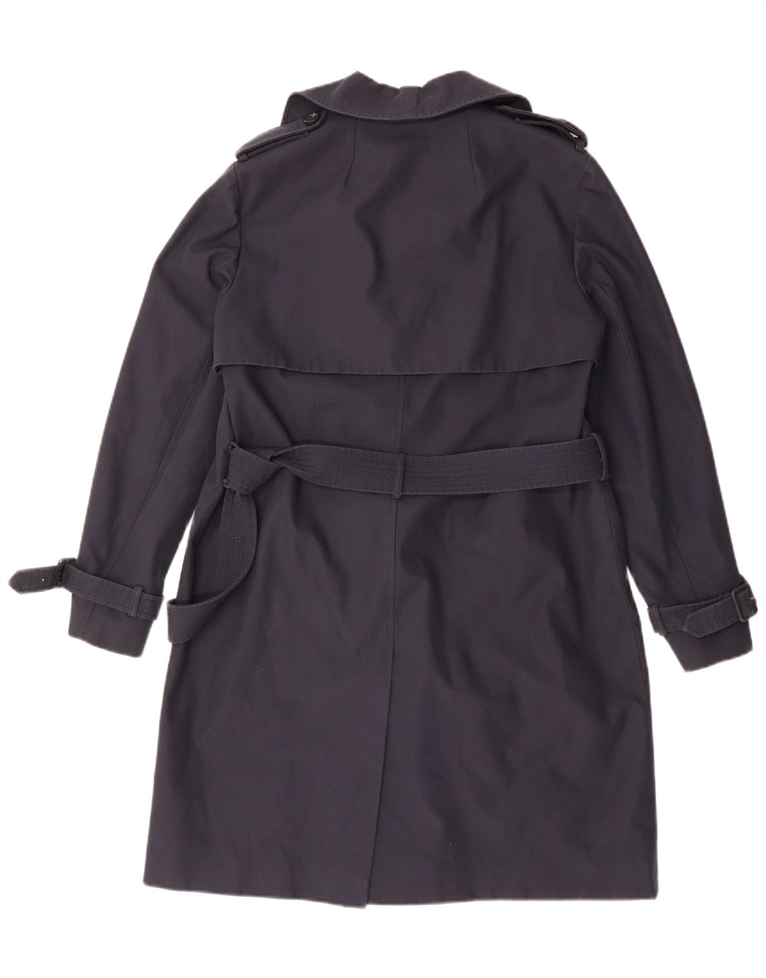 WAREHOUSE ženski trenč kaput UK 16 veliki tamnoplavi poliester