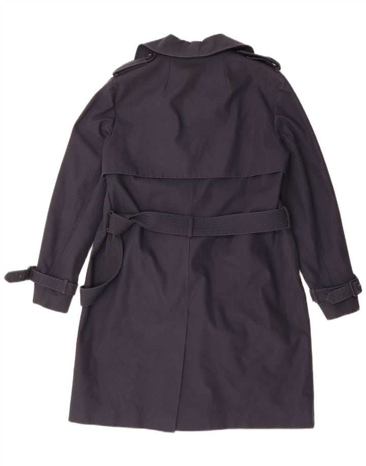 WAREHOUSE ženski trenč kaput UK 16 veliki tamnoplavi poliester