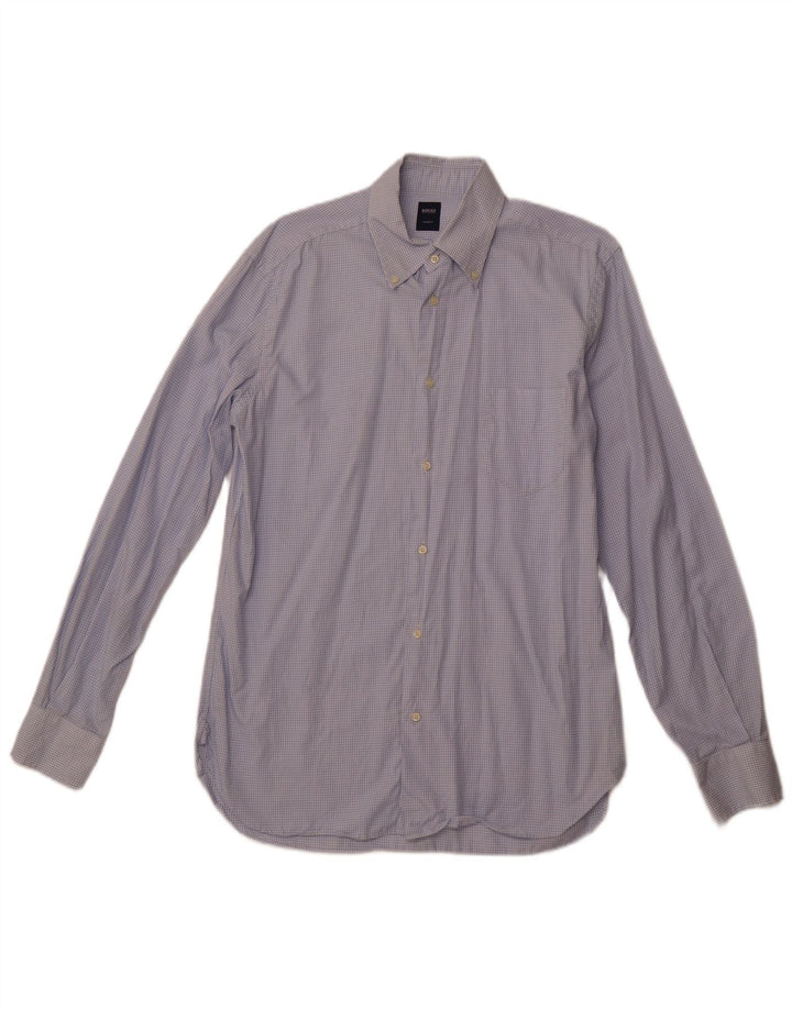 BOGGI muška krojena košulja veličine 40 15 3/4 srednje plava karirana