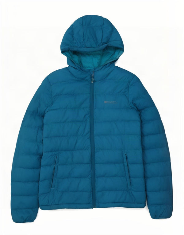 Mountain Warehouse Ženska podstavljena jakna s kapuljačom UK 8 Mali plavi najlon