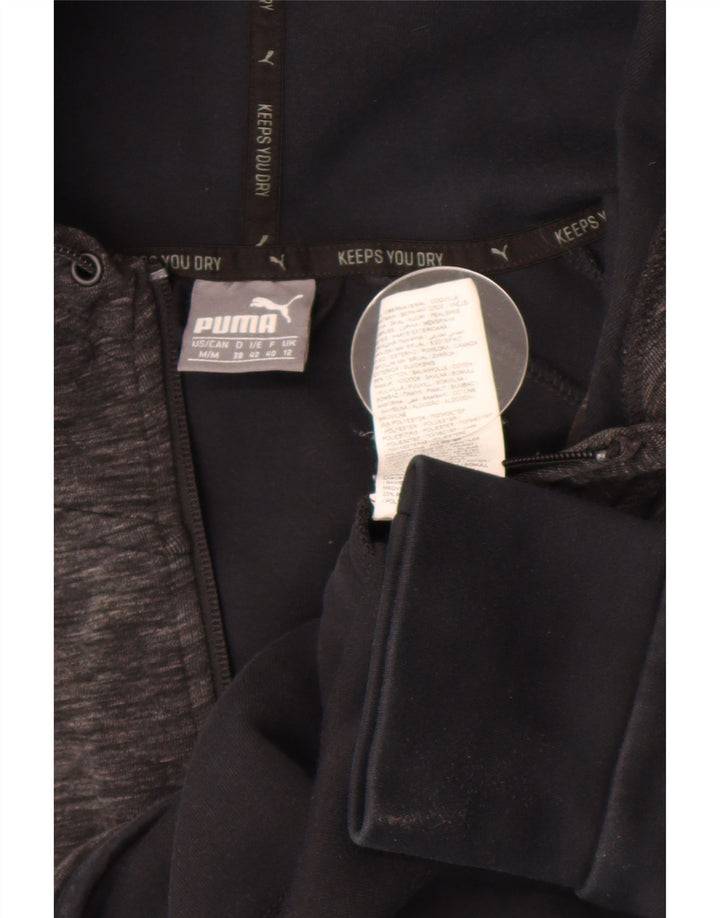 Puma ženski pulover s kapuljačom na patentni zatvarač UK 12 srednje sivi flekasti pamuk