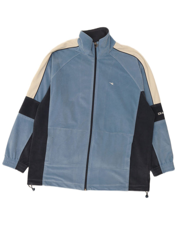 Diadora muška puna trenirka od velura UK 44 XL poliester plave boje