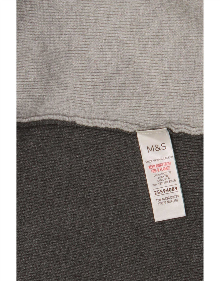Marks & Spencer ženski dugi kardigan pulover UK 10 Small Gray