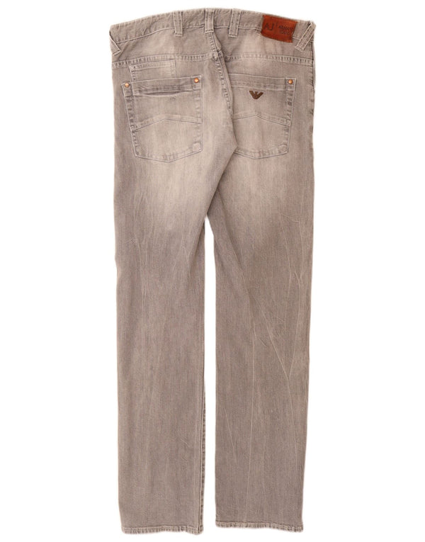 ARMANI Mens Slim Jeans W32 L33 Grey Cotton