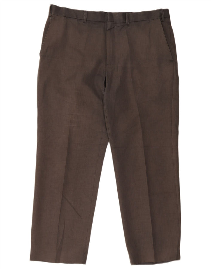 Marks & Spencer muške ravne chino hlače W36 L29 sivi poliester