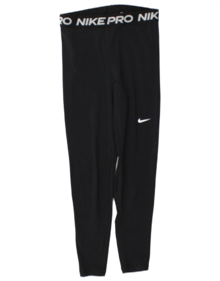 Nike Ženske Dri Fit Graphic Leggings UK 10 Male crne poliesterske