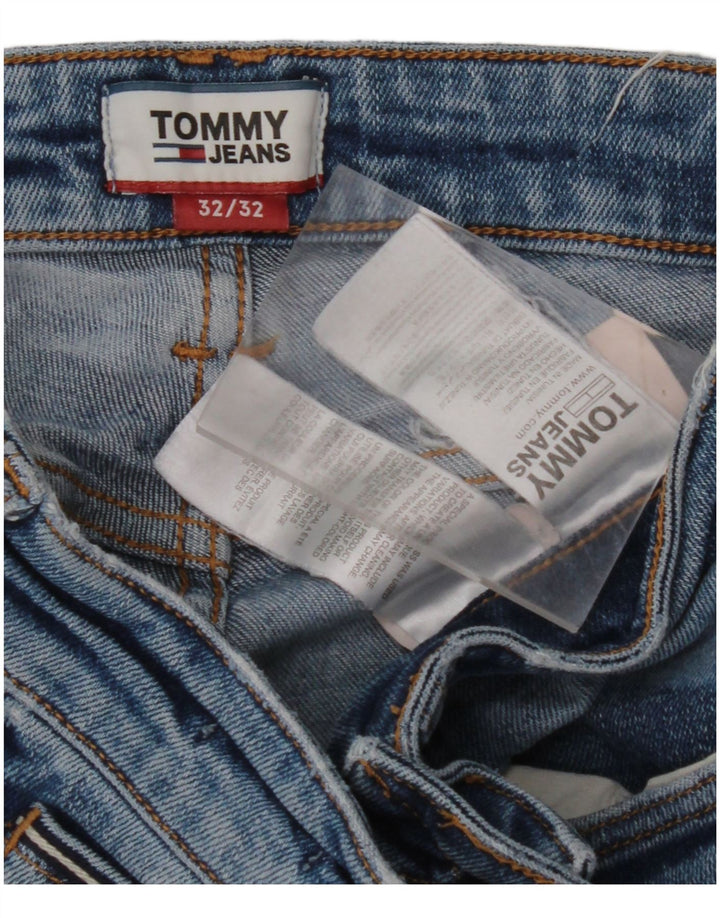 TOMMY HILFIGER Muške ravne traperice W32 L32 Plavi pamuk