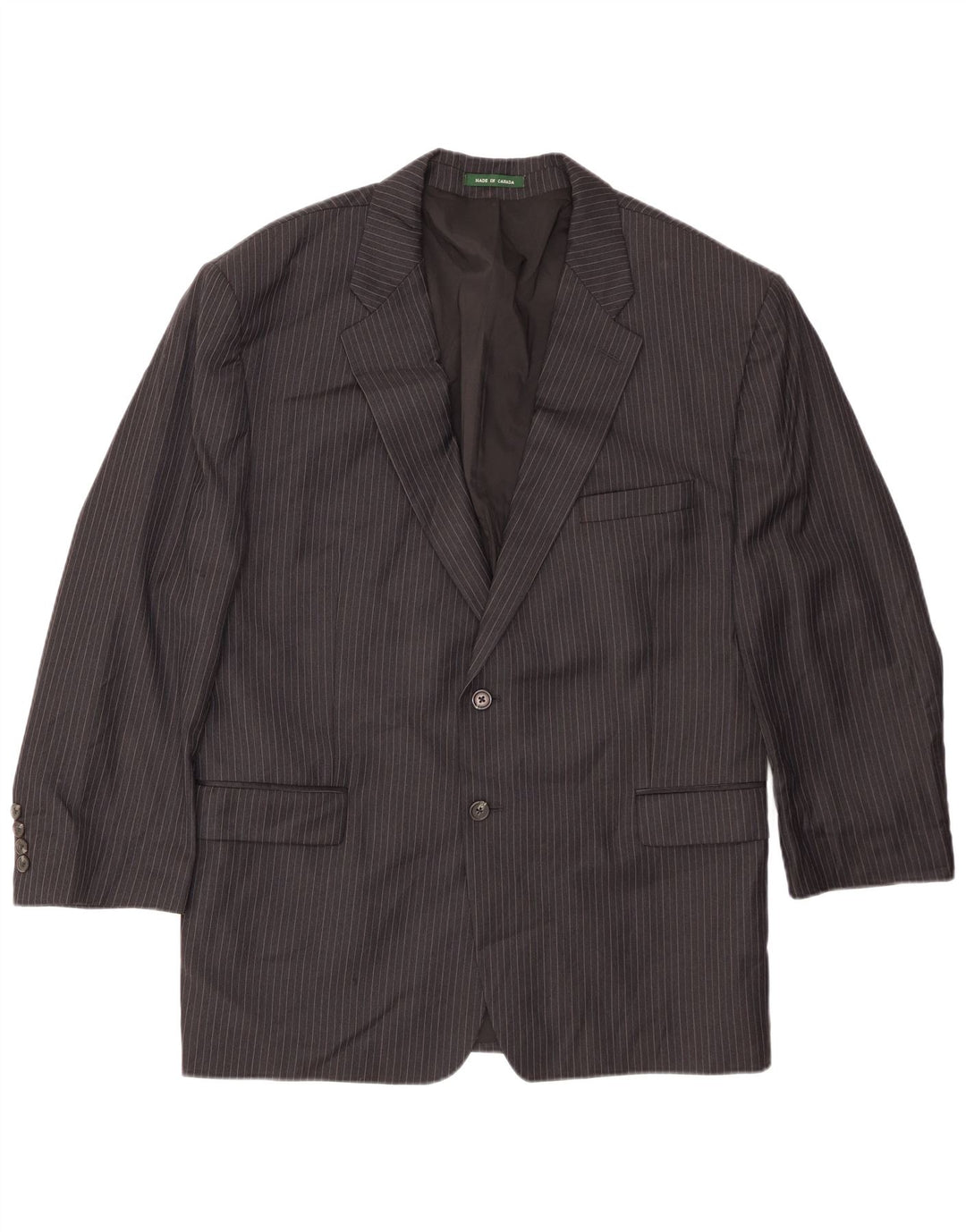 Ralph Lauren muški sako sa 2 gumba UK 42 XL crna vunena prugasta jakna